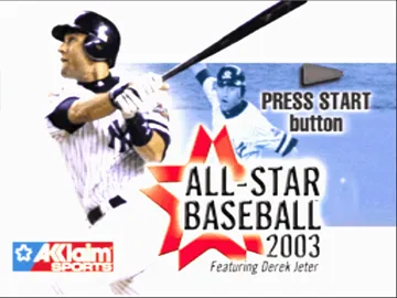 All-Star Baseball 2003 featuring Derek Jeter screen shot title